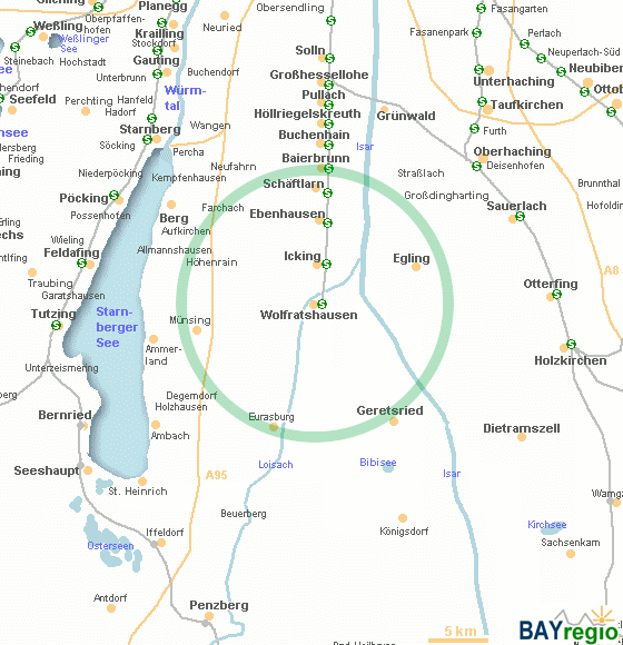 map of Wolfratshausen